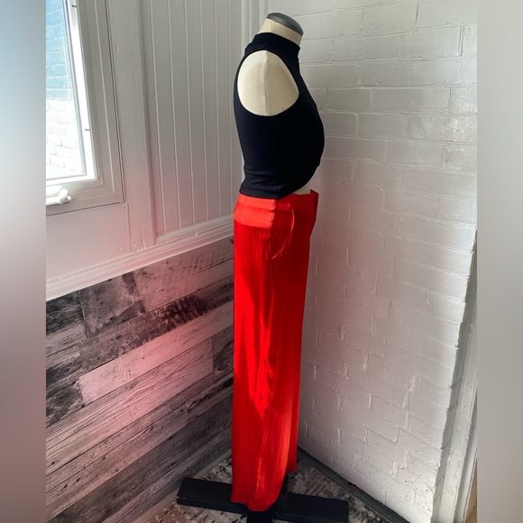 ZARA silky high waisted wide leg pants - Picture 6 of 13